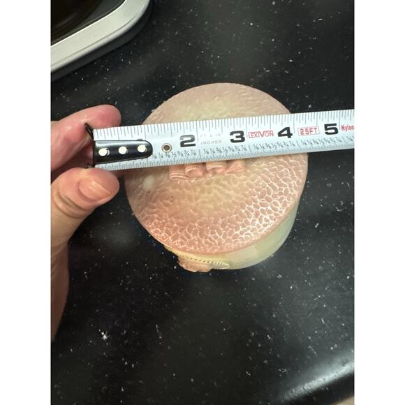 Shabby chic bathroom set cottage core pink cotton pad toothbrush holder girly - Picture 4 of 8